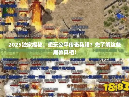 2025独家揭秘，想玩公平传奇私服？先了解这些黑幕真相！