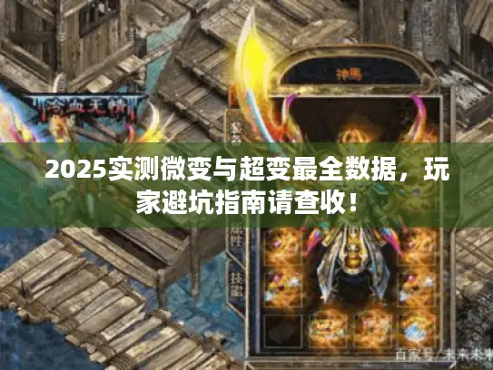 2025实测微变与超变最全数据，玩家避坑指南请查收！