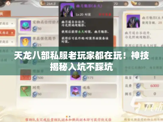 天龙八部私服老玩家都在玩！神技揭秘入坑不踩坑