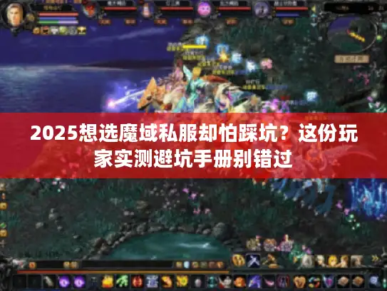 2025想选魔域私服却怕踩坑？这份玩家实测避坑手册别错过