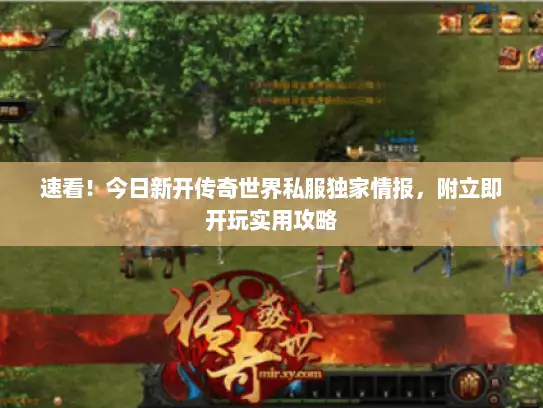 速看！今日新开传奇世界私服独家情报，附立即开玩实用攻略