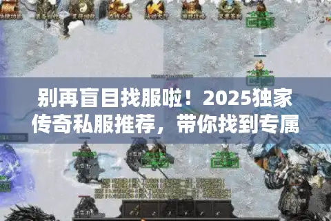 别再盲目找服啦！2025独家传奇私服推荐，带你找到专属天堂