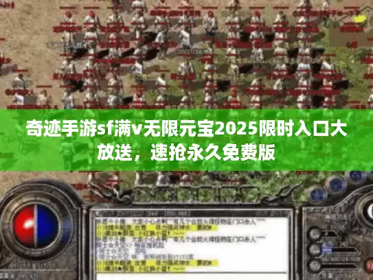 奇迹手游sf满v无限元宝2025限时入口大放送,速抢永久免费版 奇迹手游sf满v无限元宝2025限时入口大放送,速抢永久免费版