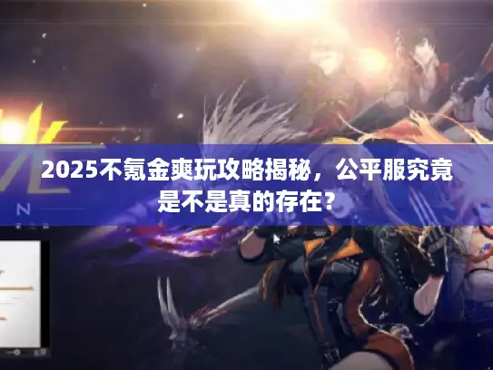 2025不氪金爽玩攻略揭秘，公平服究竟是不是真的存在？