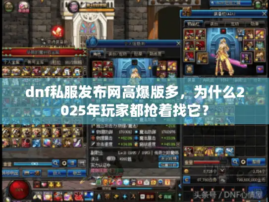 dnf私服发布网高爆版多,为什么2025年玩家都抢着找它? dnf私服发布网高爆版多,为什么2025年玩家都抢着找它?