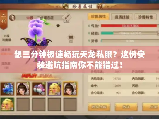 想三分钟极速畅玩天龙私服？这份安装避坑指南你不能错过！