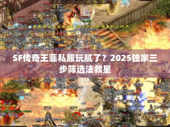 SF传奇王菲私服玩腻了？2025独家三步筛选法救星