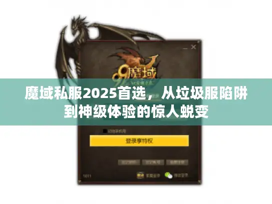 魔域私服2025首选，从垃圾服陷阱到神级体验的惊人蜕变
