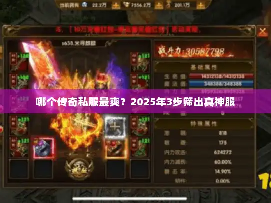 哪个传奇私服最爽？2025年3步筛出真神服