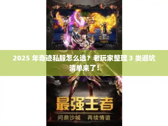2025 年奇迹私服怎么选？老玩家整理 3 类避坑清单来了！