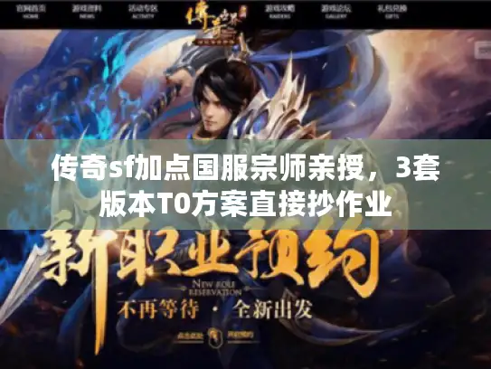 传奇sf加点国服宗师亲授，3套版本T0方案直接抄作业