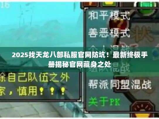 2025找天龙八部私服官网防坑！最新终极手册揭秘官网藏身之处