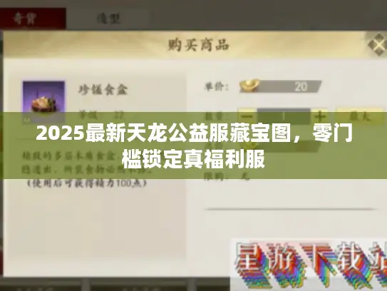 2025最新天龙公益服藏宝图，零门槛锁定真福利服