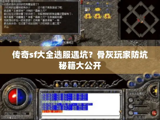 传奇sf大全选服遇坑？骨灰玩家防坑秘籍大公开