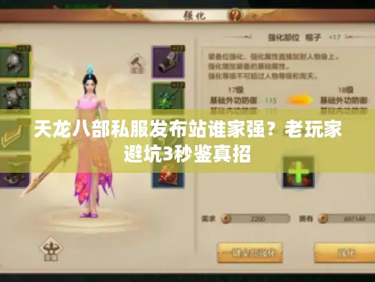 天龙八部私服发布站谁家强？老玩家避坑3秒鉴真招