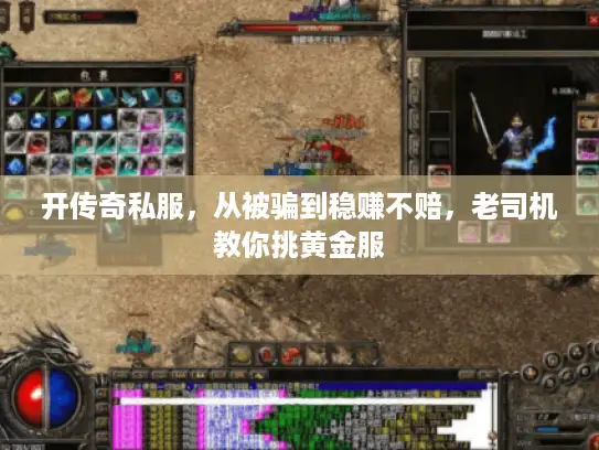 开传奇私服，从被骗到稳赚不赔，老司机教你挑黄金服