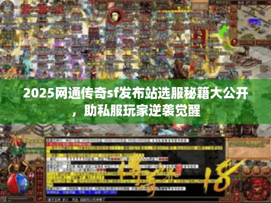 2025网通传奇sf发布站选服秘籍大公开，助私服玩家逆袭觉醒