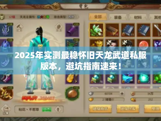 2025年实测最稳怀旧天龙武道私服版本，避坑指南速来！