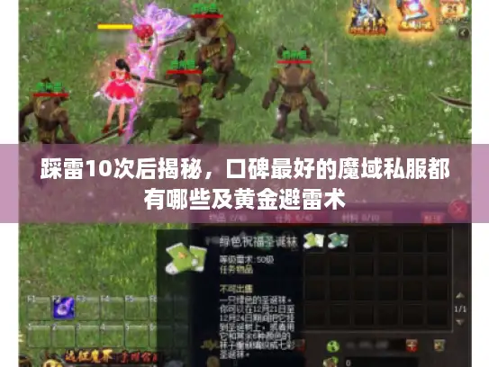 踩雷10次后揭秘,口碑最好的魔域私服都有哪些及黄金避雷术 踩雷10次后揭秘,口碑最好的魔域私服都有哪些及黄金避雷术