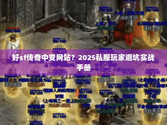 好sf传奇中变网站？2025私服玩家避坑实战手册