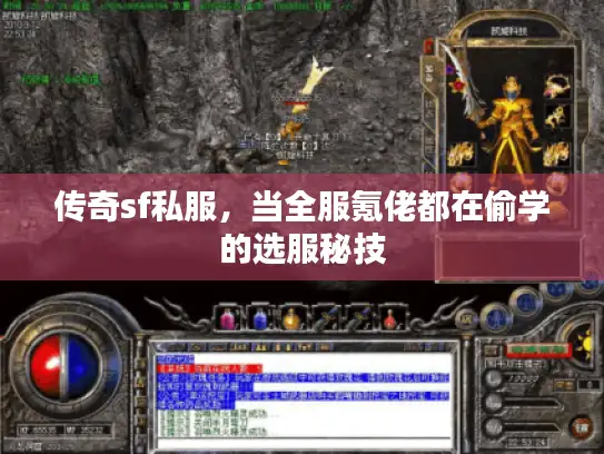 传奇sf私服，当全服氪佬都在偷学的选服秘技