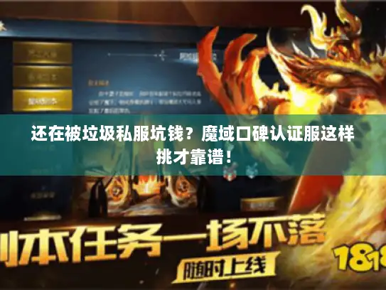 还在被垃圾私服坑钱？魔域口碑认证服这样挑才靠谱！