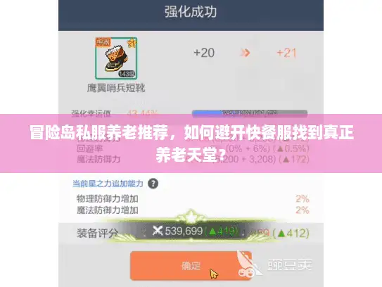 冒险岛私服养老推荐，如何避开快餐服找到真正养老天堂？