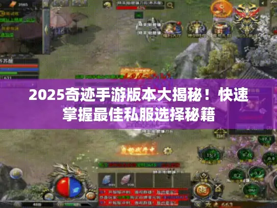2025奇迹手游版本大揭秘！快速掌握最佳私服选择秘籍