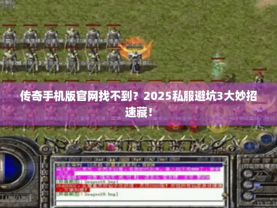 传奇手机版官网找不到？2025私服避坑3大妙招速藏！