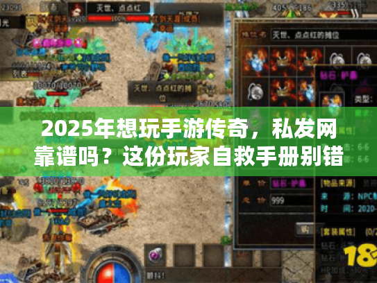 2025年想玩手游传奇，私发网靠谱吗？这份玩家自救手册别错过