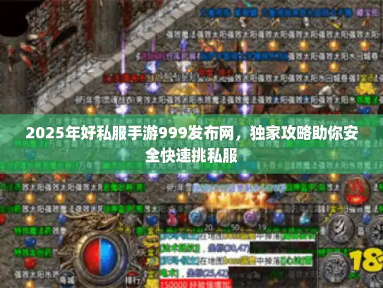 2025年好私服手游999发布网,独家攻略助你安全快速挑私服 2025年好私服手游999发布网,独家攻略助你安全快速挑私服