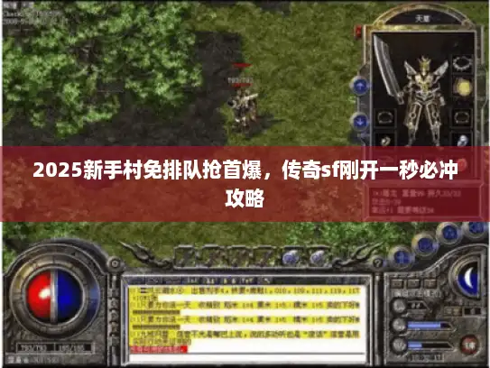 2025新手村免排队抢首爆，传奇sf刚开一秒必冲攻略