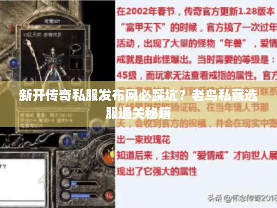 新开传奇私服发布网必踩坑?老鸟私藏选服通关秘籍 新开传奇私服发布网必踩坑?老鸟私藏选服通关秘籍