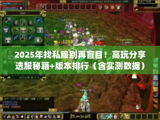 2025年找私服别再盲目！高玩分享选服秘籍+版本排行（含实测数据）