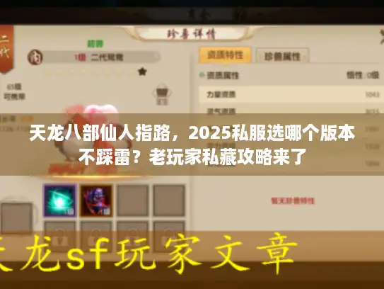 天龙八部仙人指路，2025私服选哪个版本不踩雷？老玩家私藏攻略来了