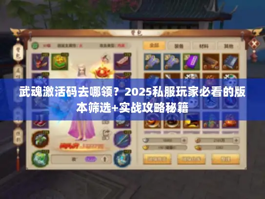 武魂激活码去哪领？2025私服玩家必看的版本筛选+实战攻略秘籍