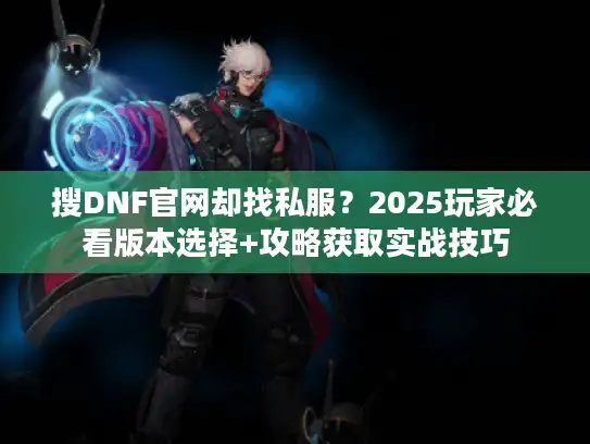 搜DNF官网却找私服？2025玩家必看版本选择+攻略获取实战技巧