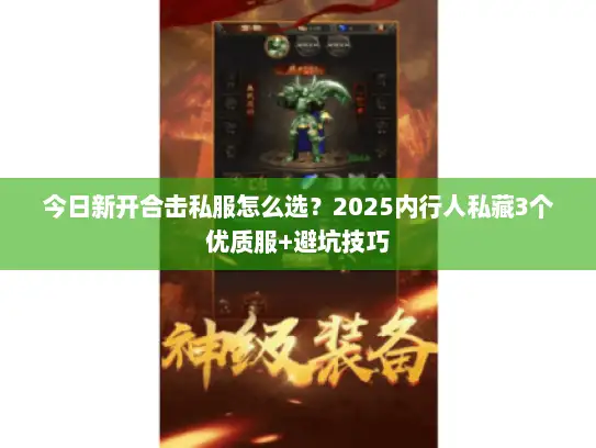 今日新开合击私服怎么选？2025内行人私藏3个优质服+避坑技巧
