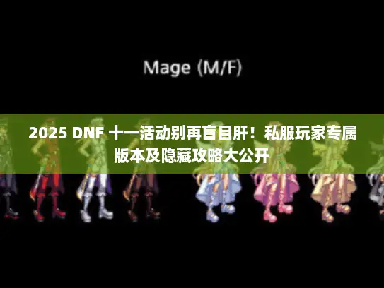 2025 DNF 十一活动别再盲目肝！私服玩家专属版本及隐藏攻略大公开