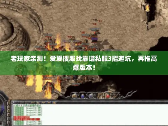 老玩家亲测！爱爱搜服找靠谱私服3招避坑，再推高爆版本！