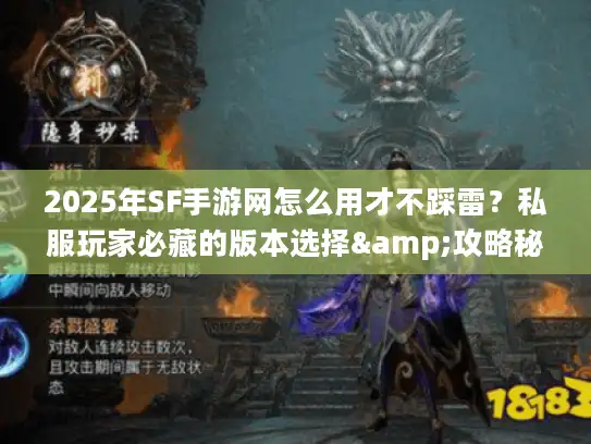 2025年SF手游网怎么用才不踩雷？私服玩家必藏的版本选择&攻略秘籍