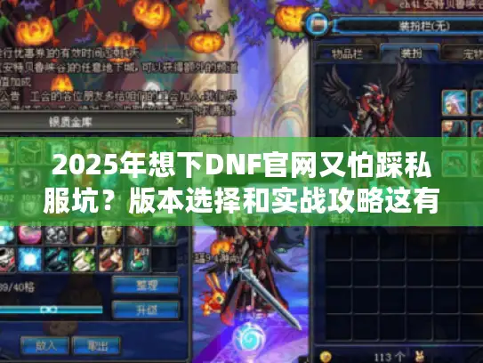 2025年想下DNF官网又怕踩私服坑？版本选择和实战攻略这有！