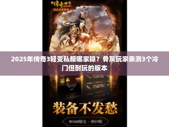 2025年传奇3轻变私服哪家稳？骨灰玩家亲测3个冷门但耐玩的版本
