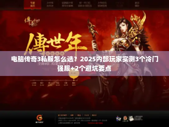 电脑传奇3私服怎么选？2025内部玩家实测3个冷门强服+2个避坑要点
