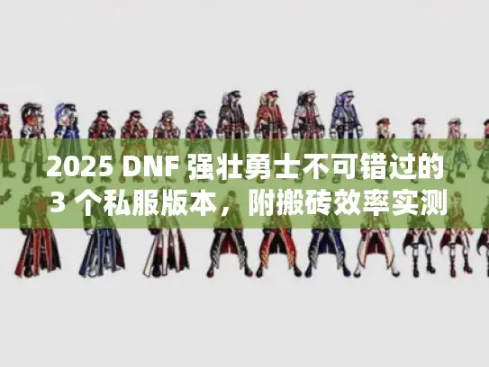 2025 DNF 强壮勇士不可错过的 3 个私服版本，附搬砖效率实测数据