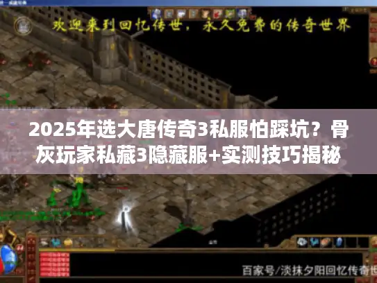 2025年选大唐传奇3私服怕踩坑?骨灰玩家私藏3隐藏服+实测技巧揭秘 2025年选大唐传奇3私服怕踩坑?骨灰玩家私藏3隐藏服+实测技巧揭秘