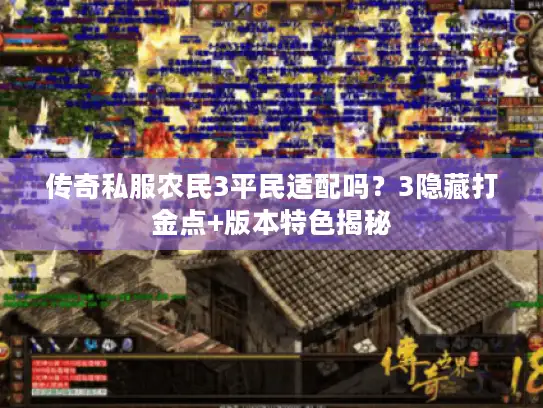 传奇私服农民3平民适配吗？3隐藏打金点+版本特色揭秘