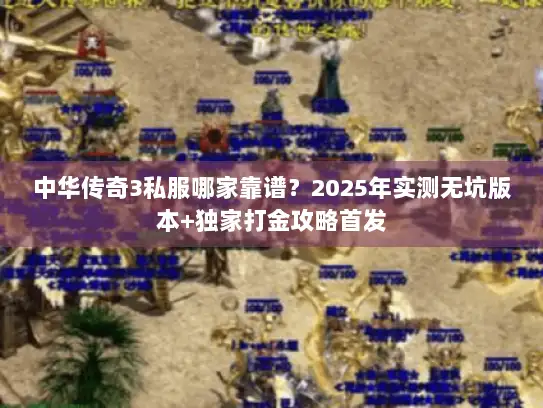 中华传奇3私服哪家靠谱？2025年实测无坑版本+独家打金攻略首发