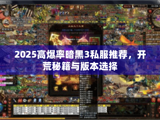 2025高爆率暗黑3私服推荐，开荒秘籍与版本选择