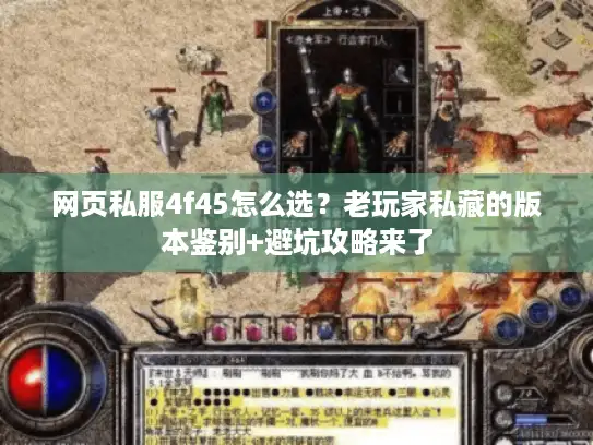 网页私服4f45怎么选？老玩家私藏的版本鉴别+避坑攻略来了